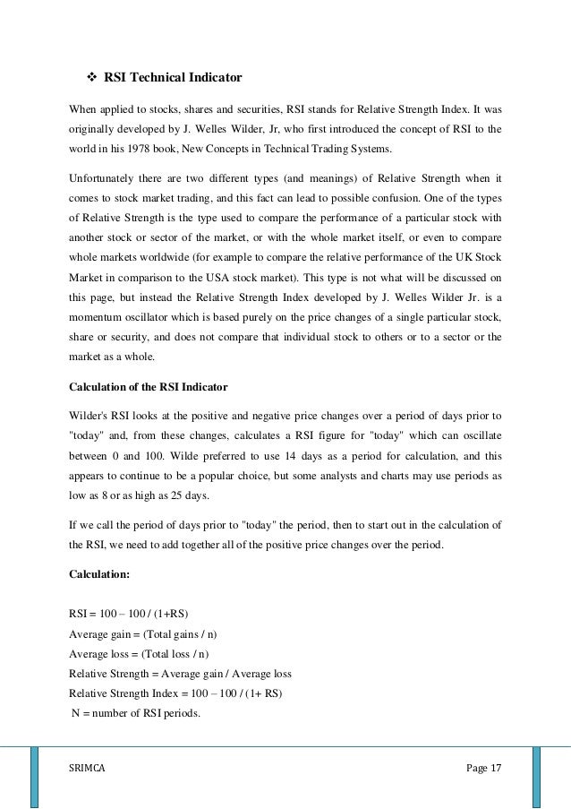 Technical analysis reports