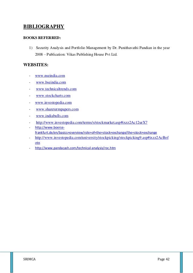 Technical analysis reports