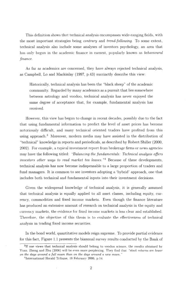 Master thesis on technical analysis