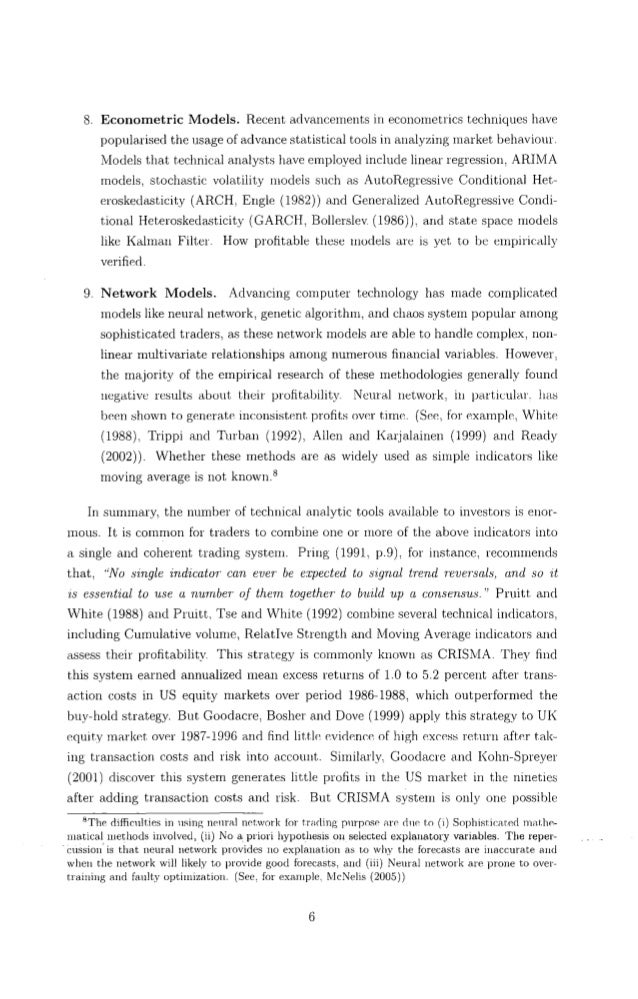 Master thesis on technical analysis