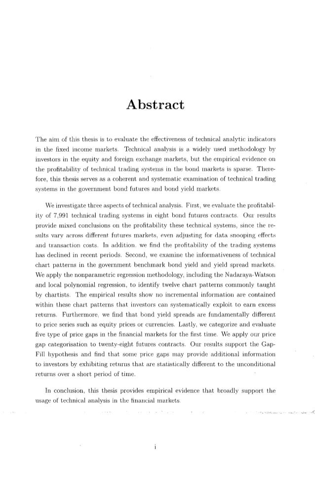 Master thesis on technical analysis