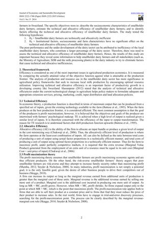 Technical and allocative efficiency of smallholder dairy farmers in ...