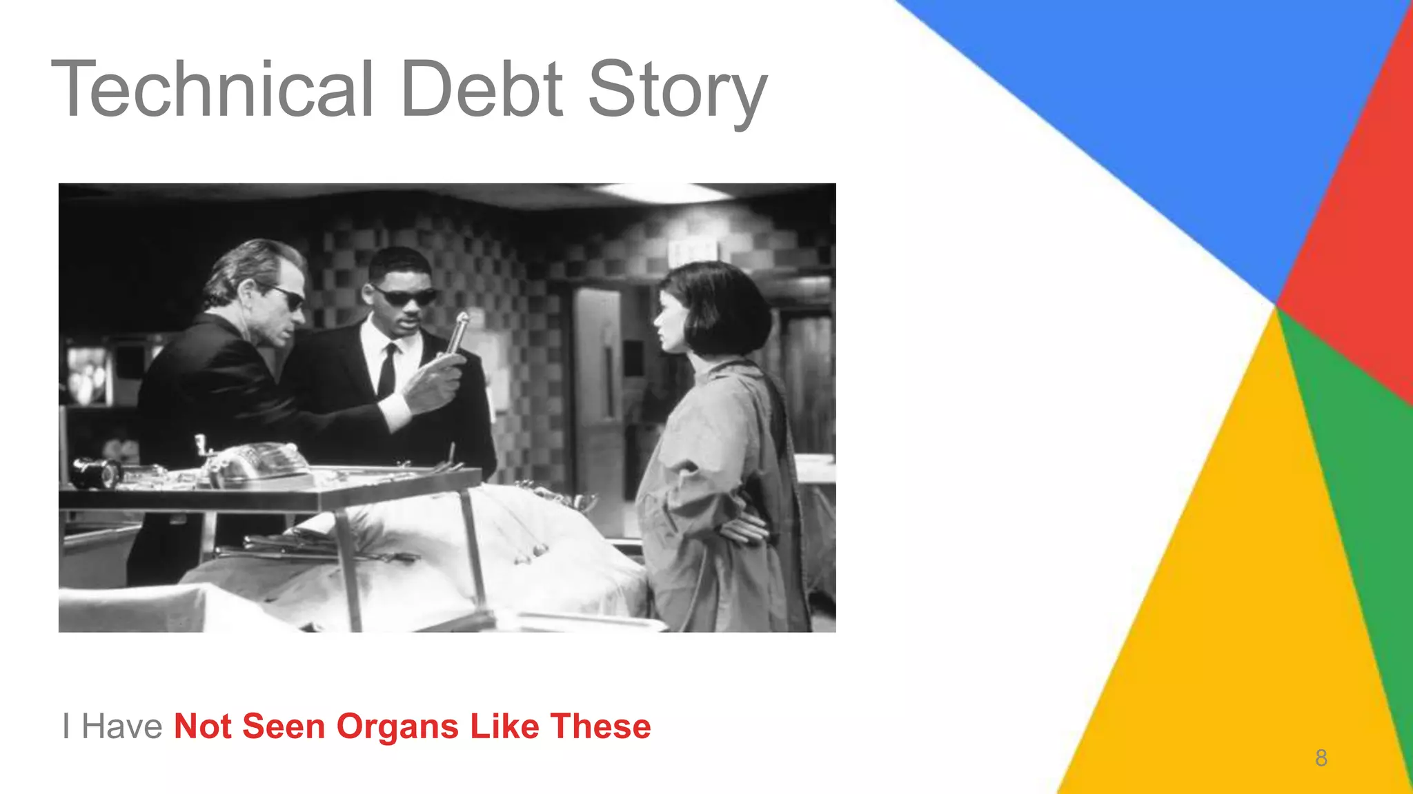 Technical Debt Story
I Have Not Seen Organs Like These
8
 