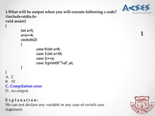 Technical aptitude Test 1 CSE | PPTX