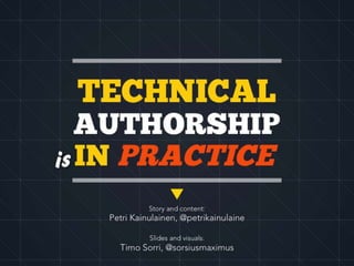 Technical Authorship in Practice - How to grow a technology blog and write a book