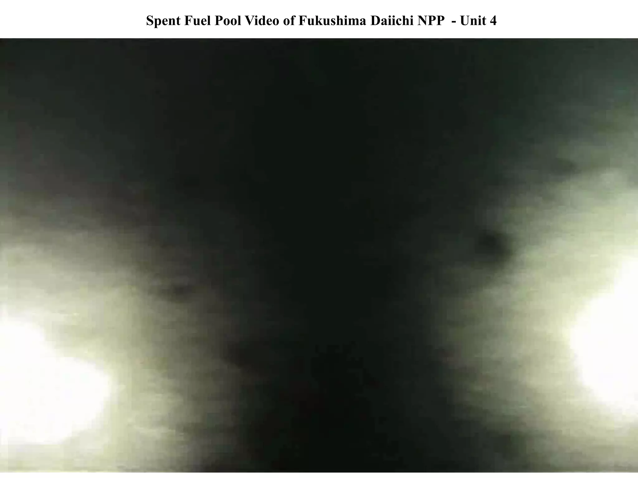 Spent Fuel Pool Video of Fukushima Daiichi NPP - Unit 4