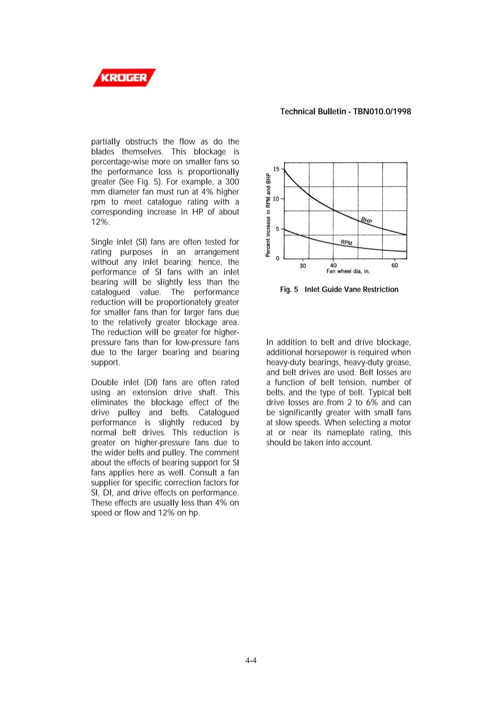 Technical Bulletin Fans Centrifugal Fans Axial Fans