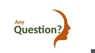 Question?
Any
13
 
