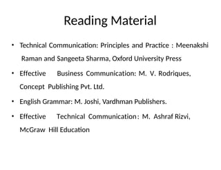 TECHNICAL COMMUNICATION PRESENTTATION UNIT | PPTX