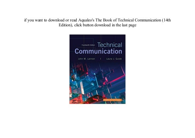 technical communication 14th edition pdf download