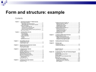 Form and structure: example
 