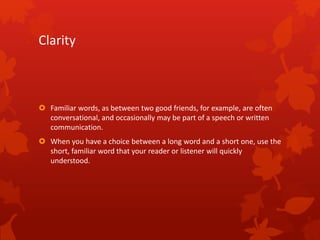 Clarity Examples Clarity | PPTX