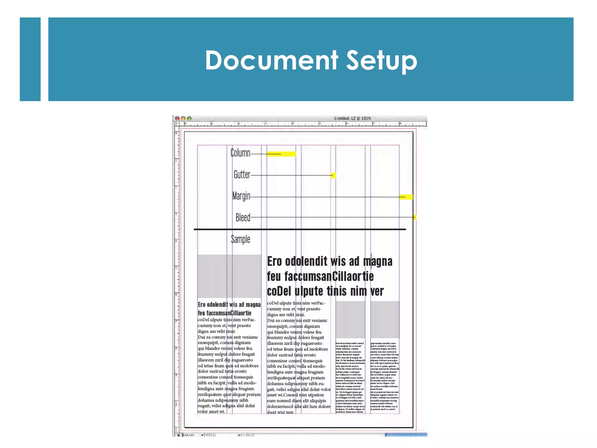 Document Setup
 