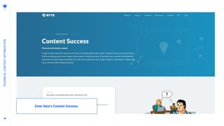 9494
TECHNICALCONTENTOPTIMIZATION
Enter Ryte’s Content Success.
 