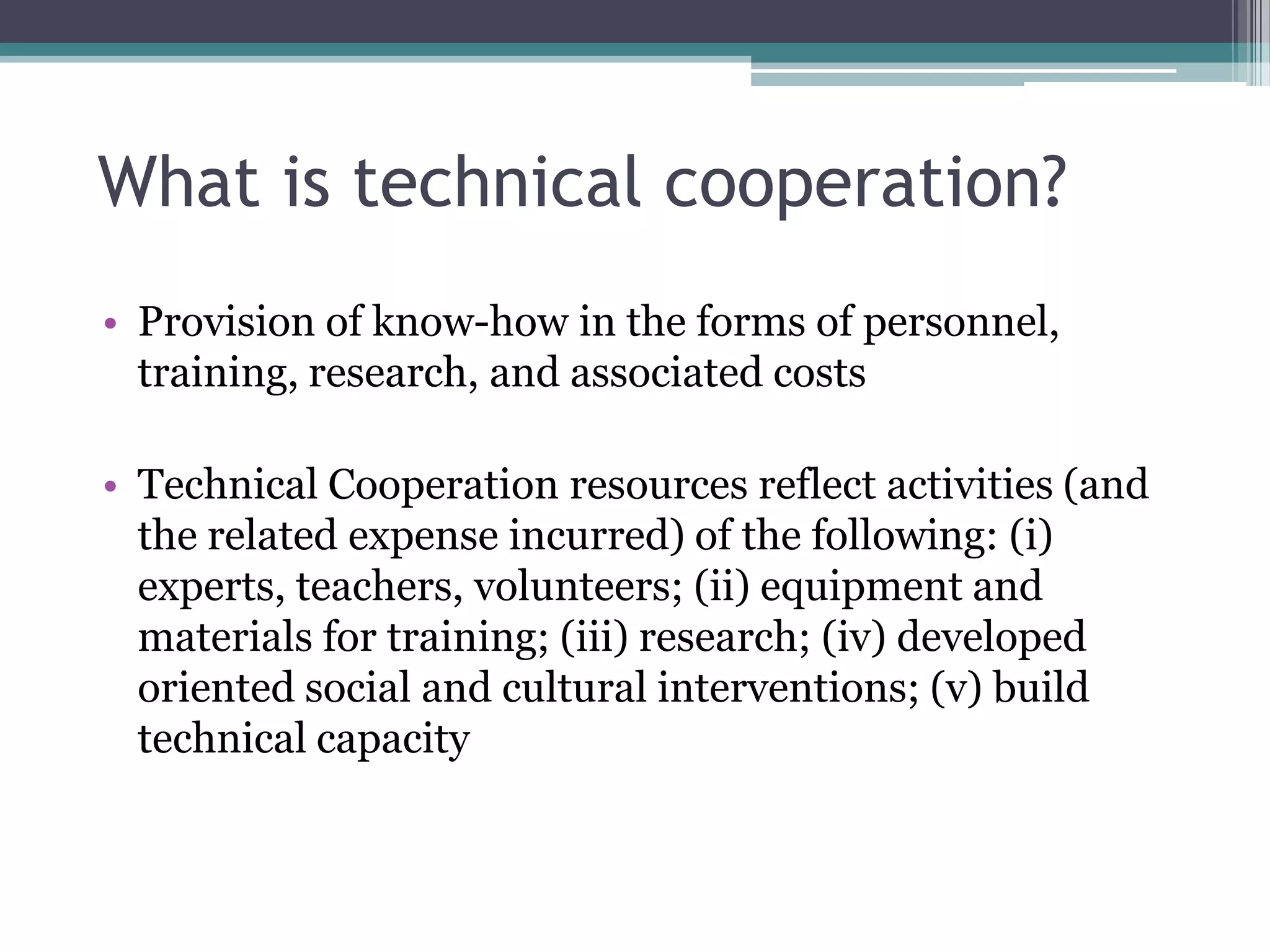 Technical cooperation in Public Health | PPTX