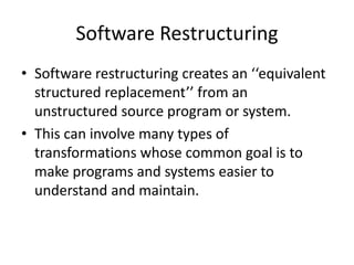 Restructuring Technical Debt - A Software and System Quality Approach ...