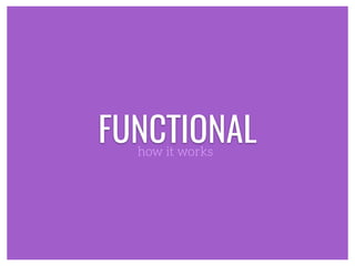 FUNCTIONALhow it works
 