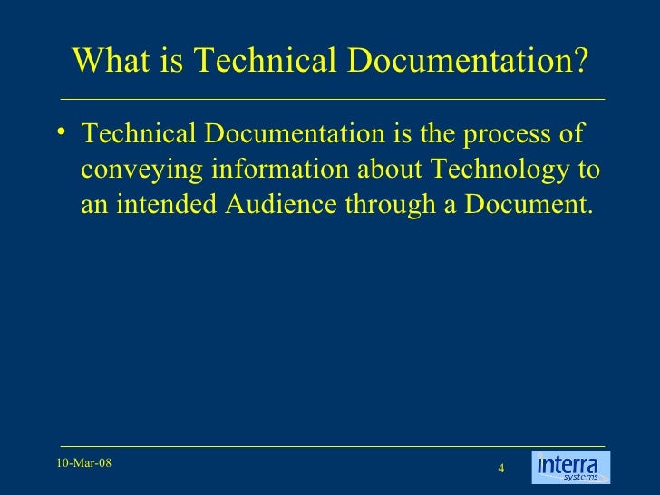 Technical documentation by techies