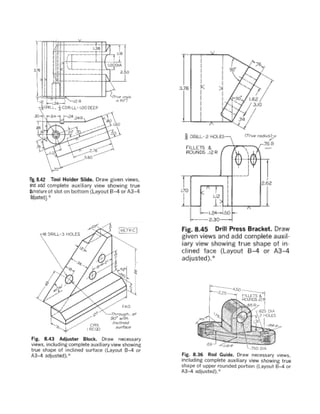 Spring Part Technical Drawing Exercise Technical drawing exercises | PDF