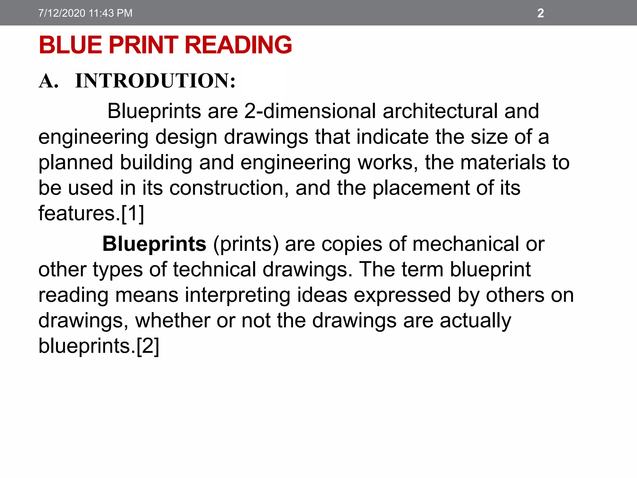 Technical drawing slide | PPTX