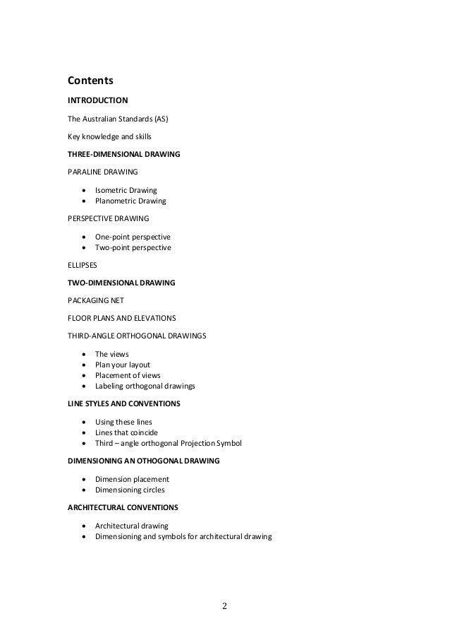 Technical drawing specifications