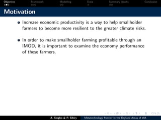 Technical efficiency of producers’ in the dryland areas of west africa   a multiioutput stochaistic metafrontier approach