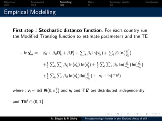Technical efficiency of producers’ in the dryland areas of west africa   a multiioutput stochaistic metafrontier approach