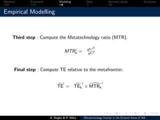 Technical efficiency of producers’ in the dryland areas of west africa   a multiioutput stochaistic metafrontier approach