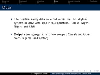 Technical efficiency of producers’ in the dryland areas of west africa   a multiioutput stochaistic metafrontier approach