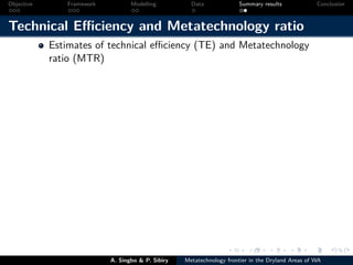 Technical efficiency of producers’ in the dryland areas of west africa   a multiioutput stochaistic metafrontier approach