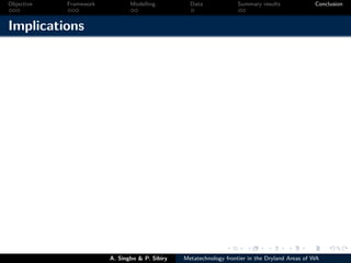 Technical efficiency of producers’ in the dryland areas of west africa   a multiioutput stochaistic metafrontier approach