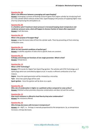 Technical interview mechanical engineering objective book | PDF
