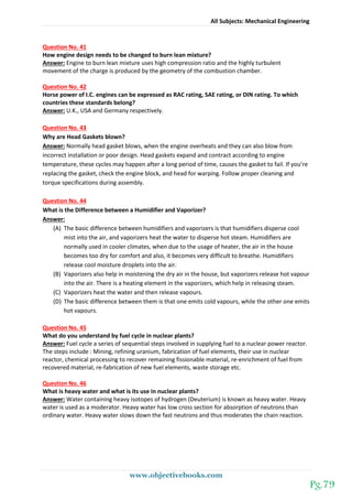 Technical interview mechanical engineering objective book | PDF