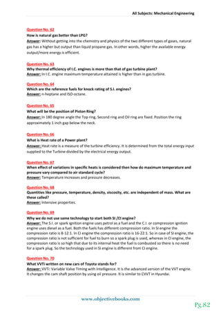 Technical interview mechanical engineering objective book | PDF
