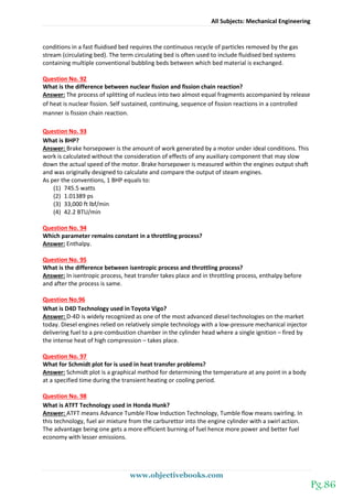 Technical interview mechanical engineering objective book | PDF