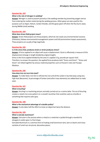 Technical interview mechanical engineering objective book | PDF