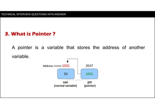 Technical interview questions | PPT