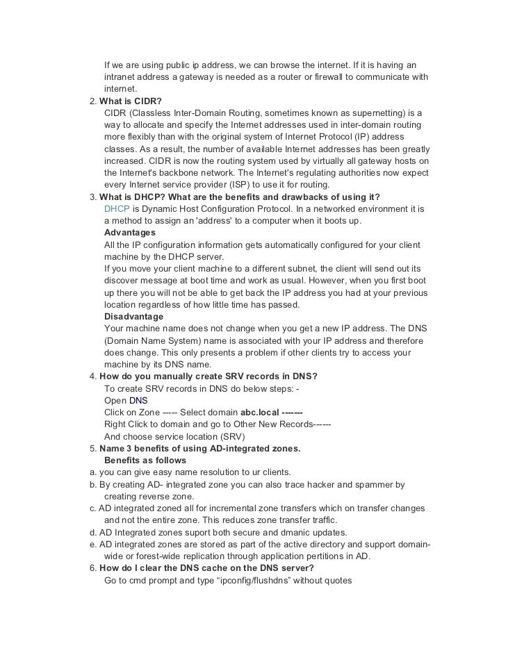 technical interview questions networking it technician interview questions