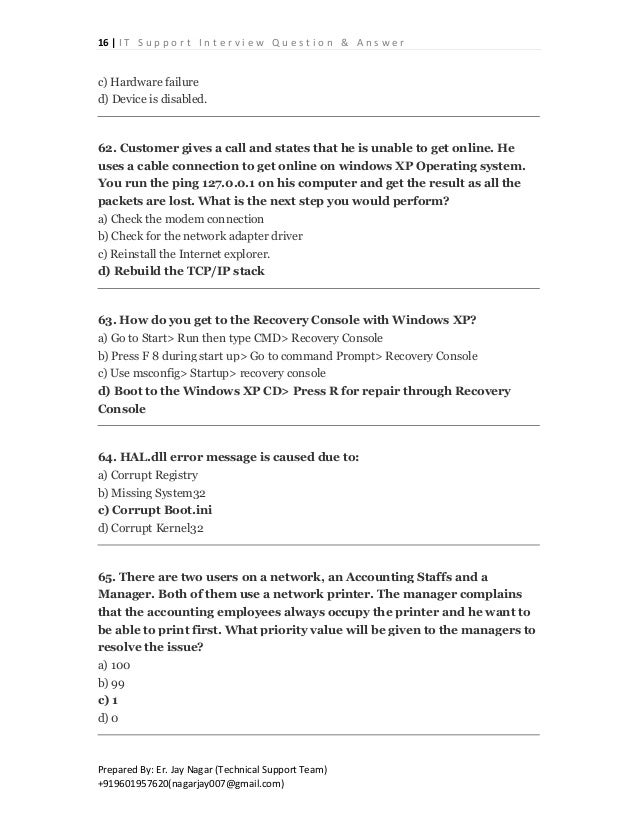 interview q amp a tech support interview questions and answers