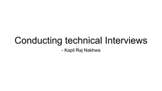 Technical interview slide | PPT