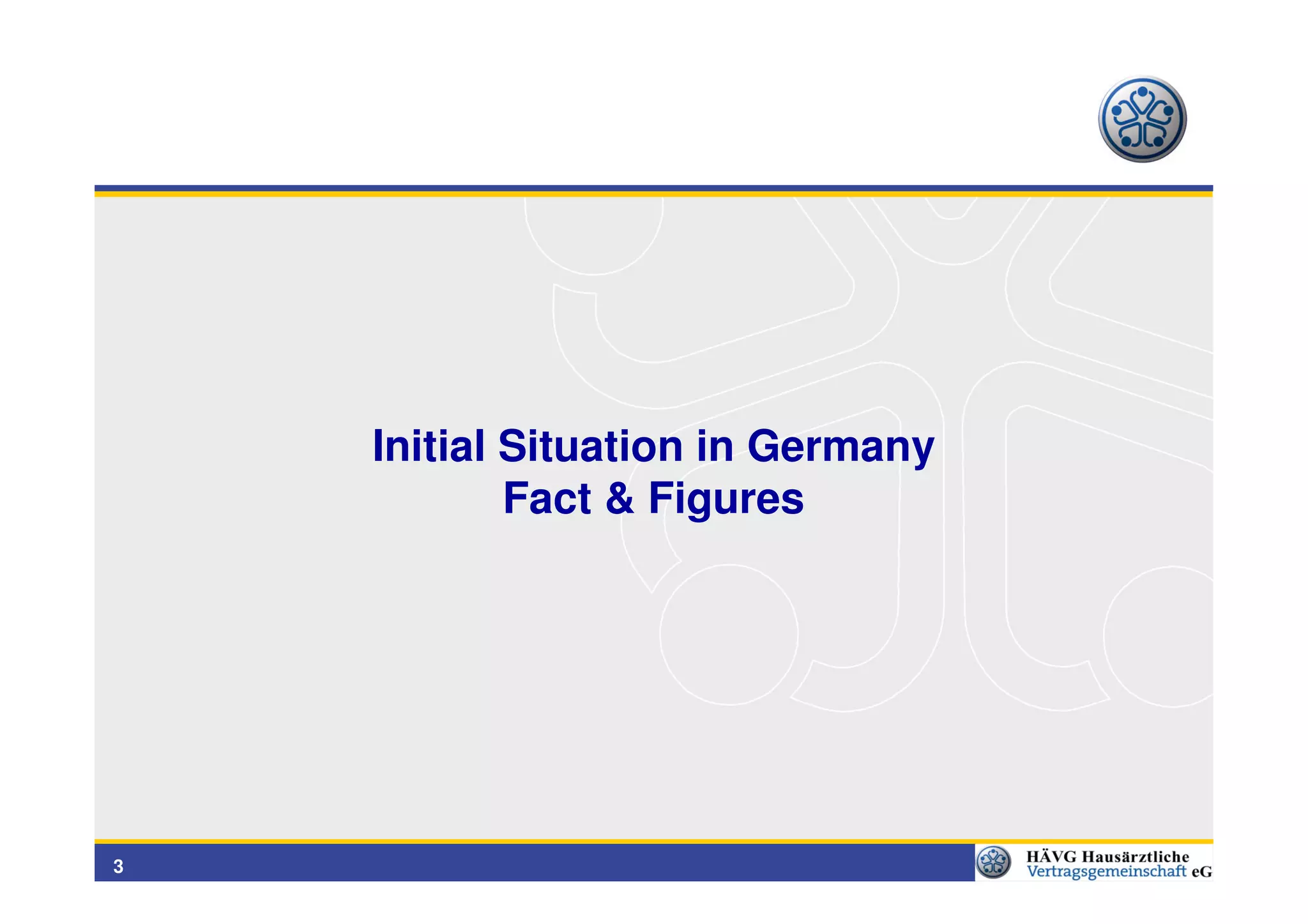 Initial Situation in Germany
            Fact & Figures




3
 