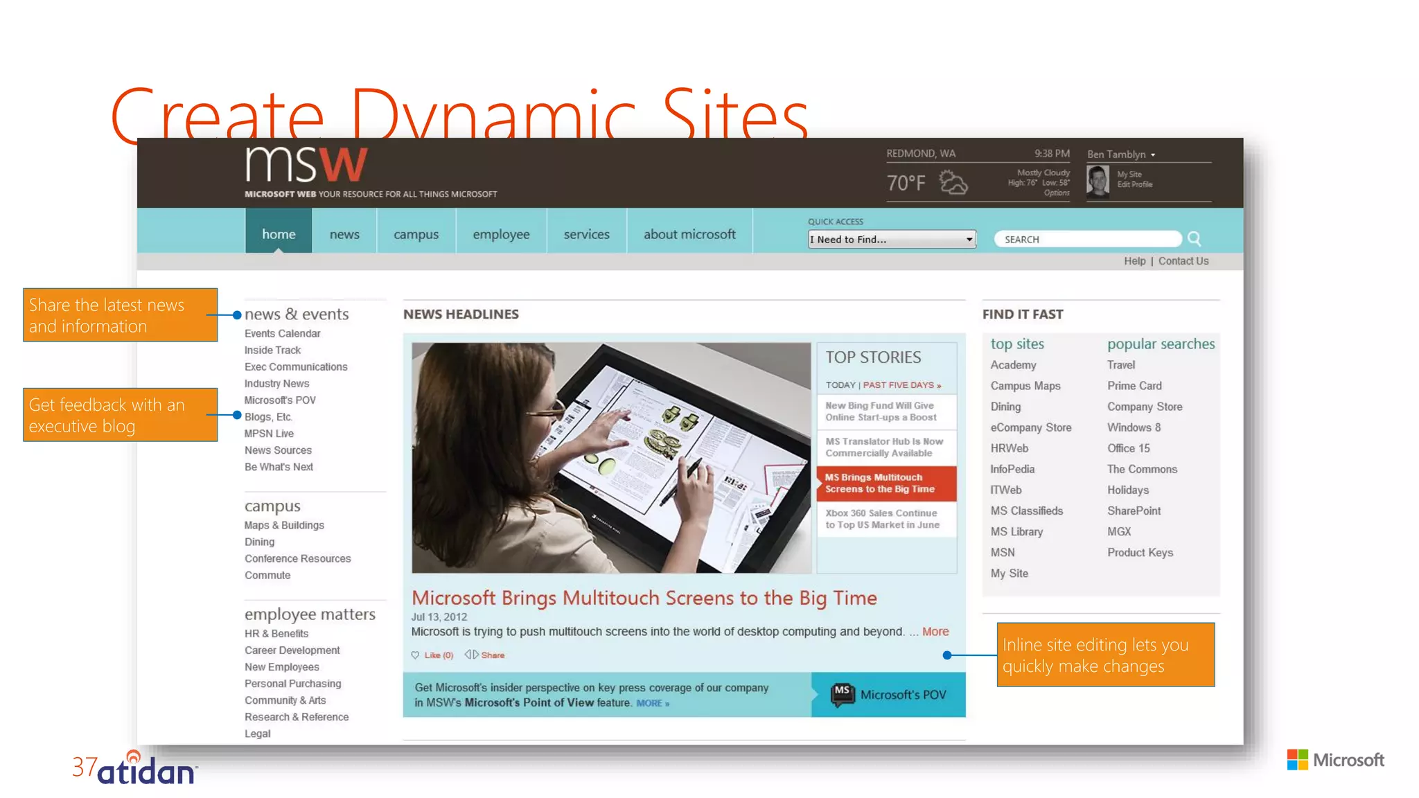 Create Dynamic Sites 
37 
 