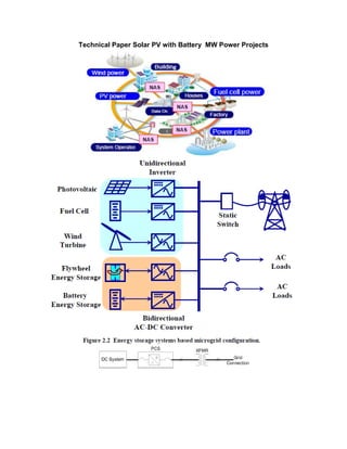 Technical Paper Solar PV with Battery MW Power Projects
 