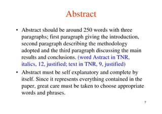 Technical Paper Writing