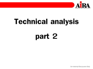 For Internal Discussion Only
Technical analysis
part 2
 
