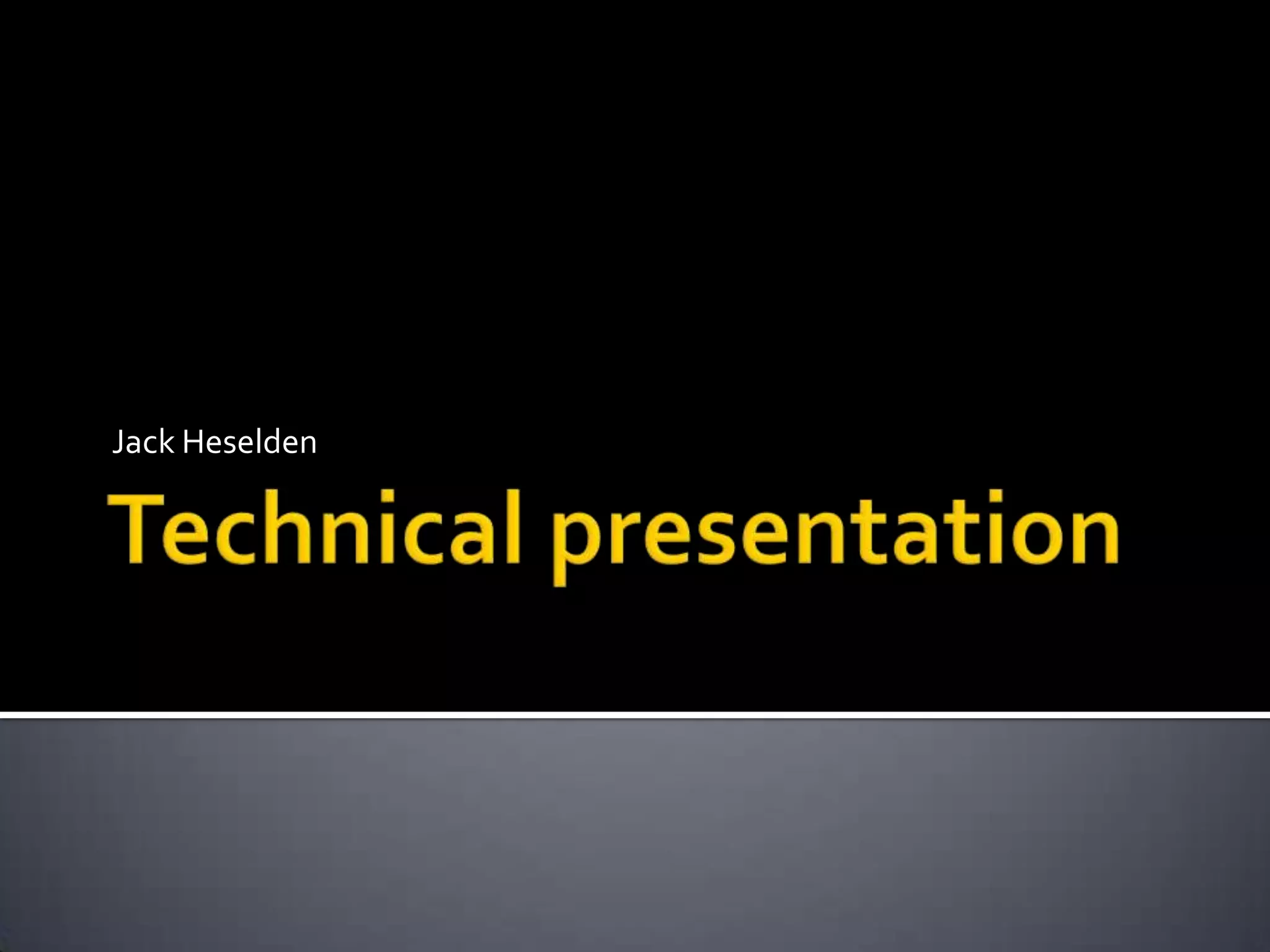 Technical presentation PPT