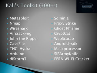 kali linux Presentaion | PPTX