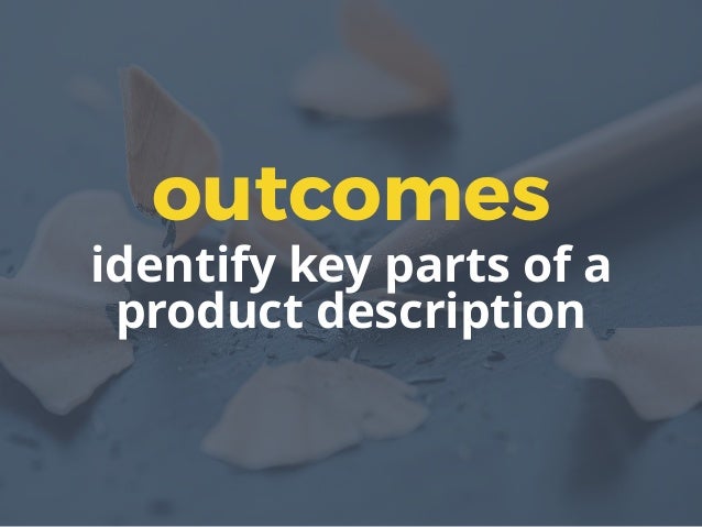 Technical Product Descriptions