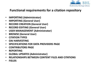 Bhl Technical Projects Updates