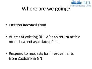 Bhl Technical Projects Updates